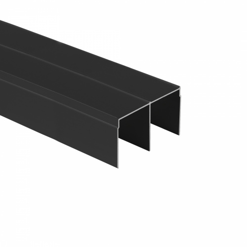 Профиль алюминиевый SENATOR черный глянец направляющая верхн. АЛЮТЕХ (L=6000) (07.RAL9005)_1