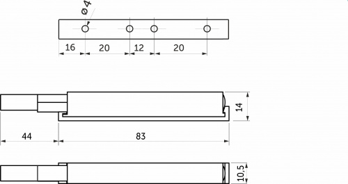 Механизм push-to-open наконечник резиновый накладной белый AKS_2