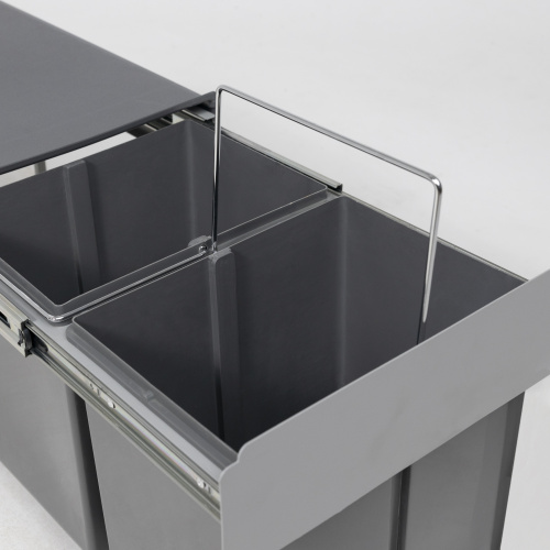 Мусорные контейнеры выдвижные 400 (2*18LT), серый AKS_4