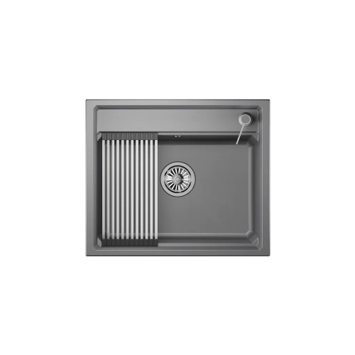 Мойка кварц, прямоугольная, KS-6003, 600*510мм, алюминиум, на столешницу, Granula_1