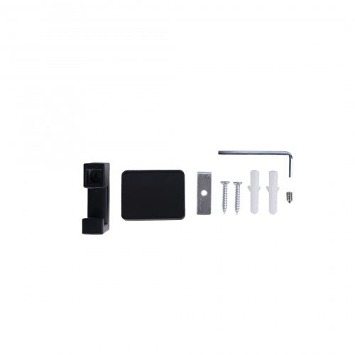 Крючок меб. двухрожковый мет. QUADRA черный матовый AKS_6