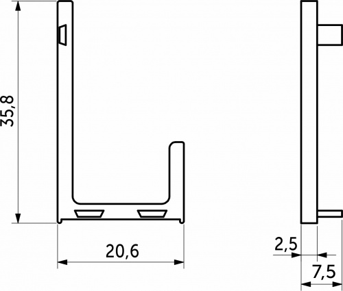 Комплект заглушек металлич. к ручке врезной L-образной левая+правая, черный AKS_2