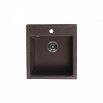 Мойка каменная, прямоугольная одночашевая, S-10, 510*450мм, шоколад, врезная, Sim Gran фотография