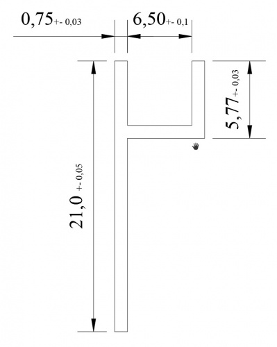 Планка-плинтус 6 черная матовая (L=3.0) AKS_2