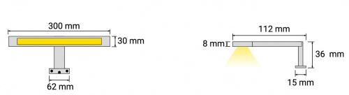 Светильник светодиодный SIMETO, 12V, 4000K, на ножке, с датчиком на касание, GLS_2