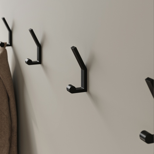 Крючок меб. двухрожковый мет. PEROLA брашированное золото AKS_8