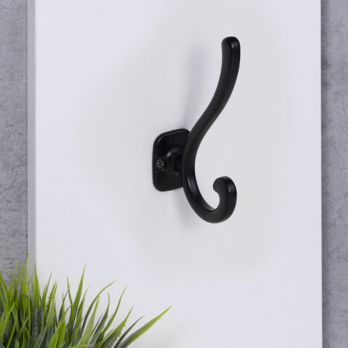 Крючок меб. двухрожковый мет. AКKORD черный матовый AKS_5