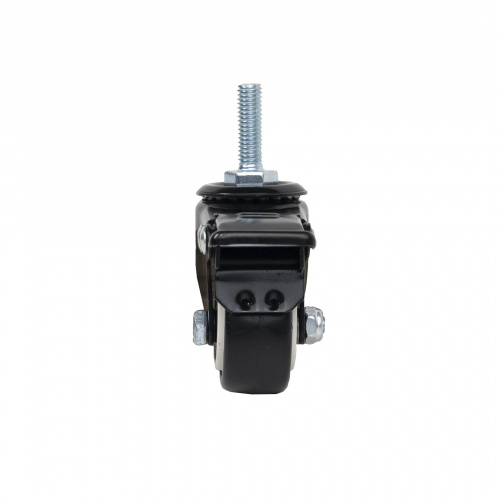 Колесо меб. DIAMOND d40 h60 с винтом М8 с торм., черный AKS_4