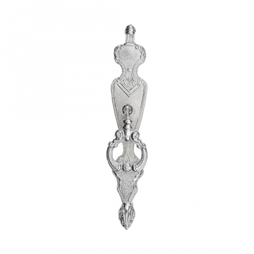 Ручка меб. кнопка мет. FLORENTINO-ключ белое серебро, AKS_3