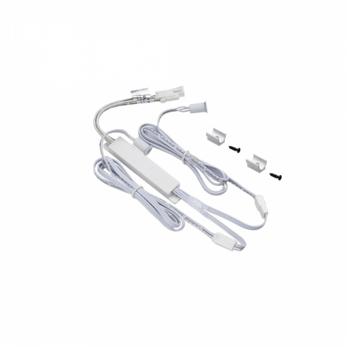 Выключатель бесконтактный на преграду, двойной, накладной/врезной, 12/24V, 60W/100W, D8мм, белый, AKS_1