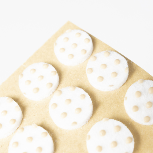 Подкладка самоприлипающая фетровая прорезиненная d15мм (1упак.=45шт), белая, Folmag_4