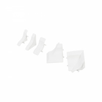 Комплект ПВХ аксессуаров к плинтусу узкому S белый AKS фотография