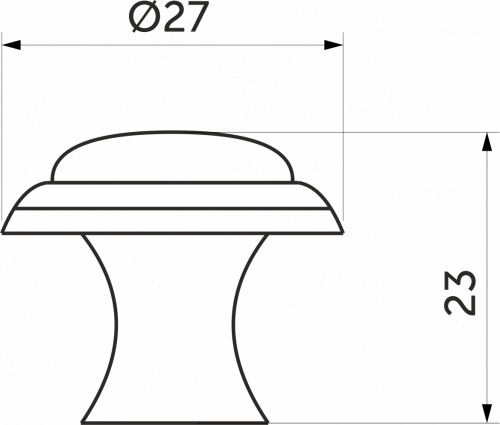 Ручка меб. кнопка мет. UNO старое золото AKS_2
