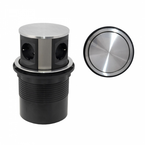 Выдвижной удлинитель Tor, 120 мм 4 розетки, сталь, AKS_1