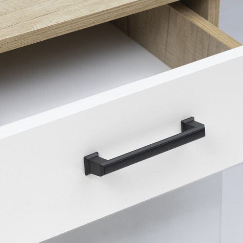 Ручка меб. скоба мет. IONIKA 128, черный матовый, AKS_6