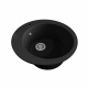 Мойка каменная, круглая одночашевая, GS-20, d495 мм, черный, врезная, Gamma Stone_preview_1