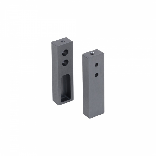 Держатель штанги гардеробной прямоуг. FAME/1 концевой, графит браш AKS_1