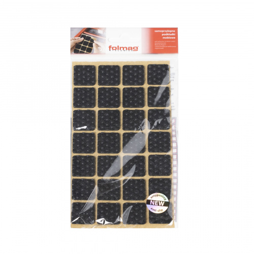 Подкладка самоприлипающая фетровая прорезиненная 20 х 20мм (1упак.=28шт), черная, Folmag_3