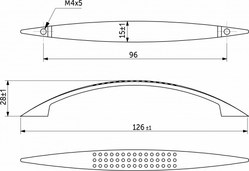 Ручка меб. скоба мет. UN88 96 мат. хром, AKS_2