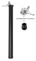 Опора меб. круглая d60 h710 без крепления, черный AKS