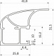 Профиль алюминиевый SENATOR черный глянец вертик. откррытый удлинен. АЛЮТЕХ (L-5300) (010,RAL9005)_preview_1