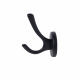 Крючок меб. двухрожковый мет. HORN черный AKS_preview_1