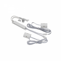 Выключатель бесконтактный на преграду, двойной, накладной, 12/24V, 60W/100W, белый, AKS фотография