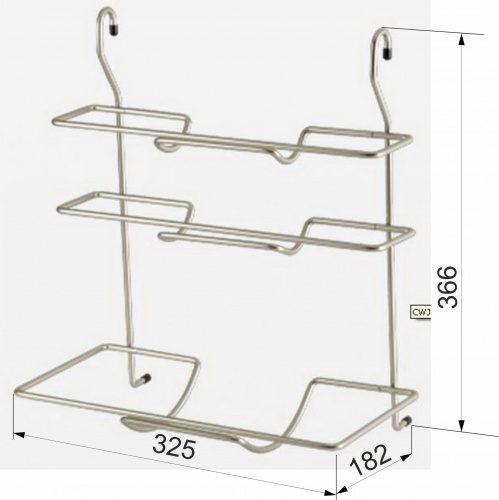 Корзина на трубу d16 для бумаги и плёнки CWJ115 хром AKS_2
