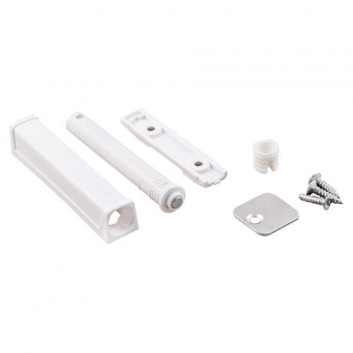 Механизм push-to-open наконечник магнитный накладной/врезной белый AKS усиленный_3