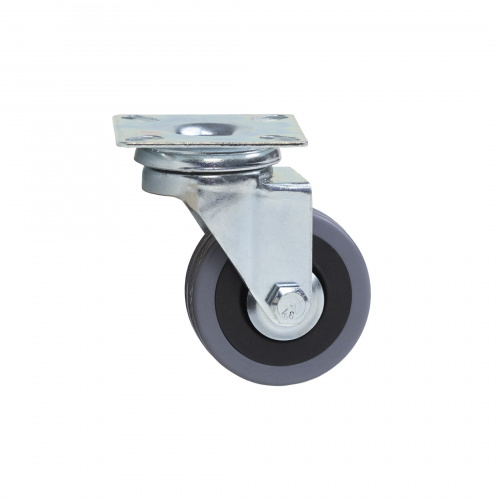 Колесо меб. TECH d50 h70 с площадкой, серый AKS_3