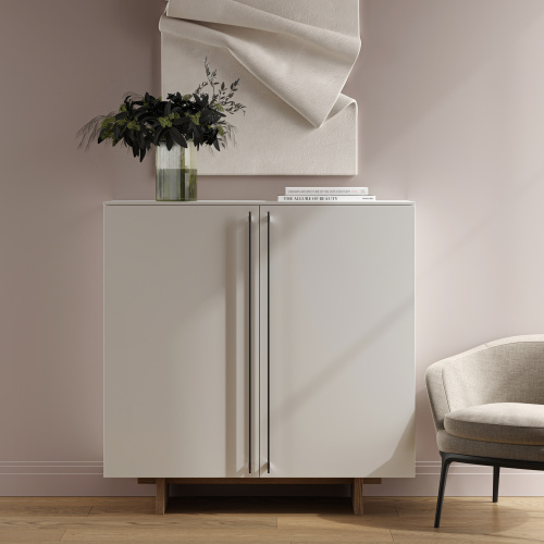 Ручка меб. скоба алюм. MOONLIGHT 128/150 черный матовый+матовый хром, AKS_7