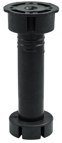 Опора кухонная пласт. h150 трехсоставная с обрезанным верхом, черный LEBA_1