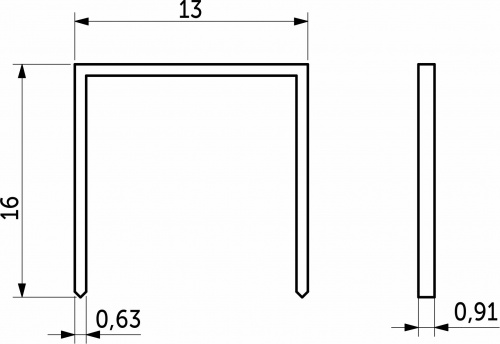 Скоба мебельная 380(80)/16 (А-16), цинк (1 уп. - 3 тыс.шт.)_2