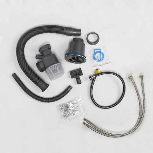 Мойка н/сталь, прямоугольная одночашевая со смесителем, 750*450мм, графит, PVD покрытие, врезн на/вровень столешнице, AKS (3,2мм)_7