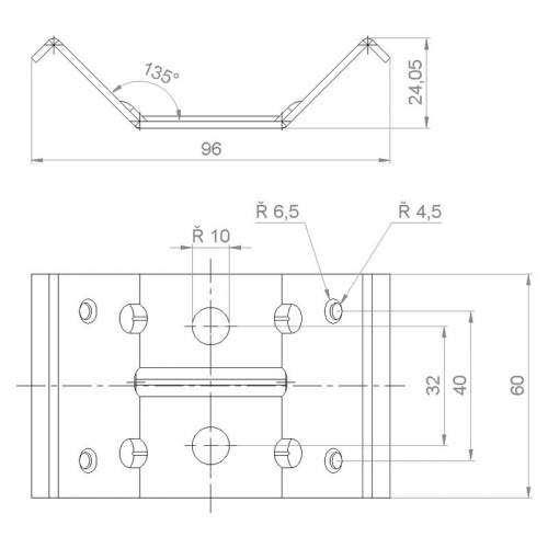 Стяжка для столов №564 белый цинк_2