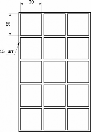 Подкладка самоприлипающая фетровая прорезиненная 30 х 30мм (1упак.=15шт), черная, Folmag_2