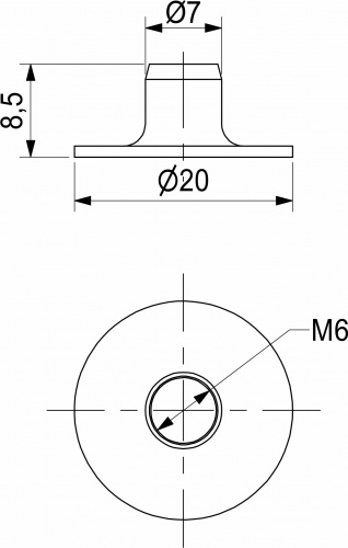 Втулка для механизма подъема столешницы парты под углом AKS_2