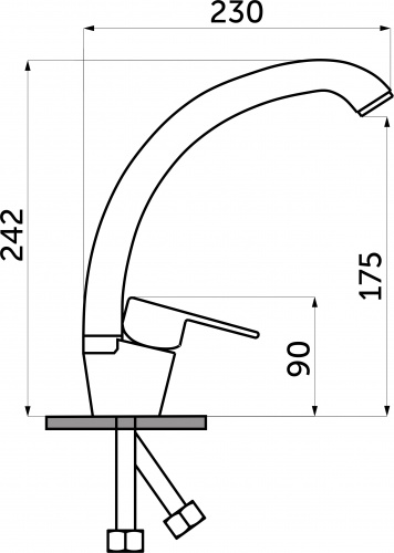 Смеситель для кухни, латунь, SG-07, асфальт, Sim Gran_2
