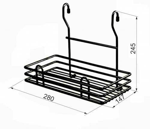 Корзина на трубу d16 одинарная мини CWJ102M хром AKS_2