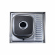 Мойка н/сталь, квадратная одночашевая, 600*600мм, полир хром, мойка справа, накладная, AKS (0,6мм)_preview_1