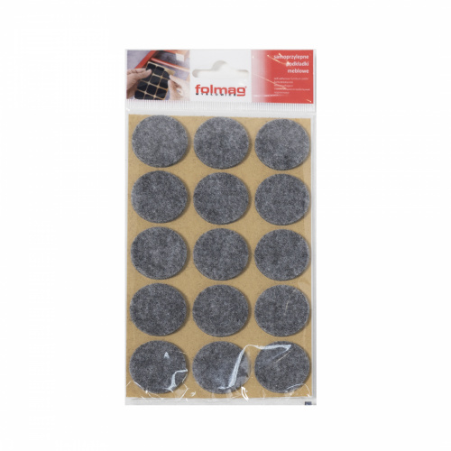 Подкладка самоприлипающая фетровая d30мм (1лист-15шт) серая Folmag_1