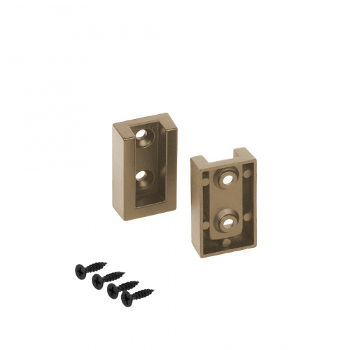 Держатель штанги гардеробной прямоуг. FAME/3 концевой, латунь AKS_3