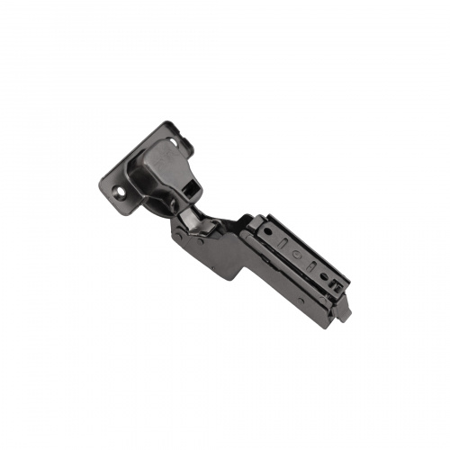 Петля внутренняя с доводчиком 45мм h0 clip-on AKS PLUS 3D узкая черная (саморезы, заглушки)_4