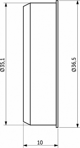 Заглушка пластик для чаши петли d35 белый (02) PL (упак.-0,1тыс.шт.)_2