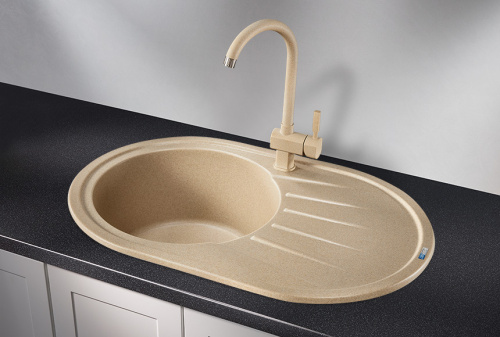 Мойка кварцевая, овальная, ST-7601, 760*500мм, беж, Granula_3