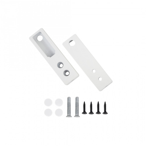 Держатель штанги гардеробной прямоуг. FAME LUMI/1 концевой, белый матовый AKS_3