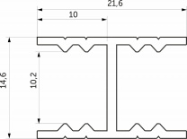 Профиль алюминиевый SENATOR золото соединительный L-6000 мм АЛЮТЕХ Профиль алюминиевый SENATOR золото соединительный L-6000 мм АЛЮТЕХ