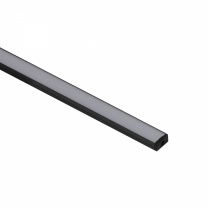 Профиль алюминиевый AKS SIRIUS-1407S накладной с экраном, цвет черный, 3м фотография