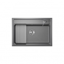 Мойка кварц, прямоугольная, KS-7301, 730*510мм, алюминиум, на столешницу, Granula фотография