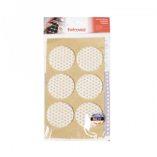 Подкладка самоприлипающая фетровая прорезиненная d40мм (1упак.=6шт), белая, Folmag_3